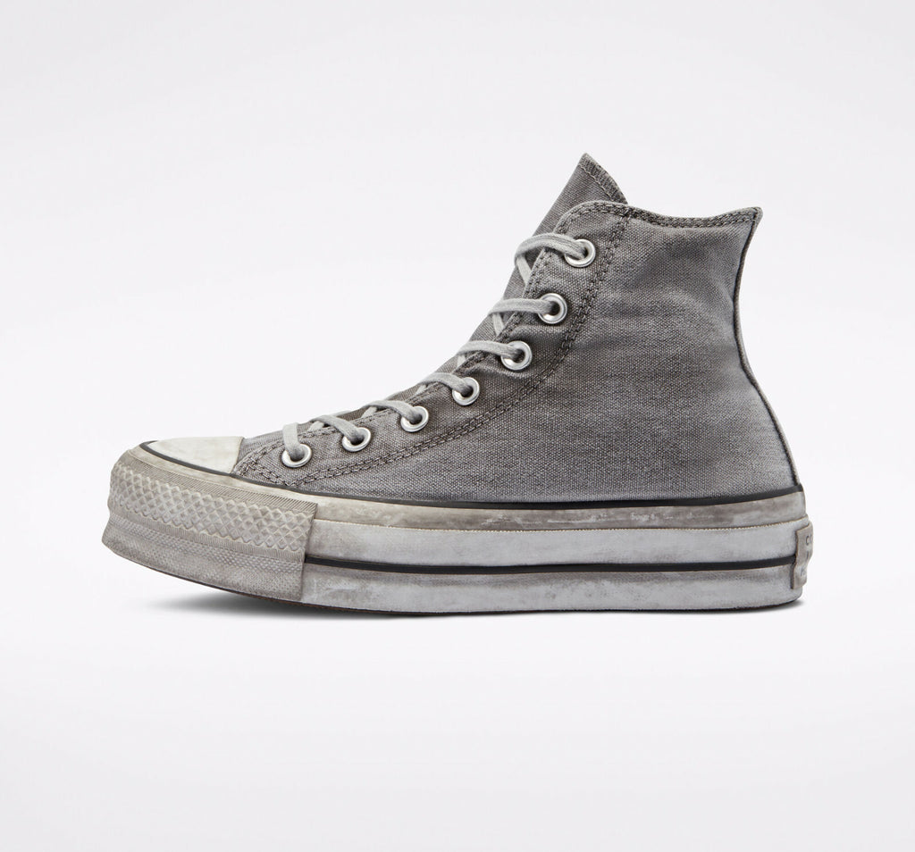  Converse Chuck Taylor All Star Platform Smoked Canvas High-Top Shoe Grey