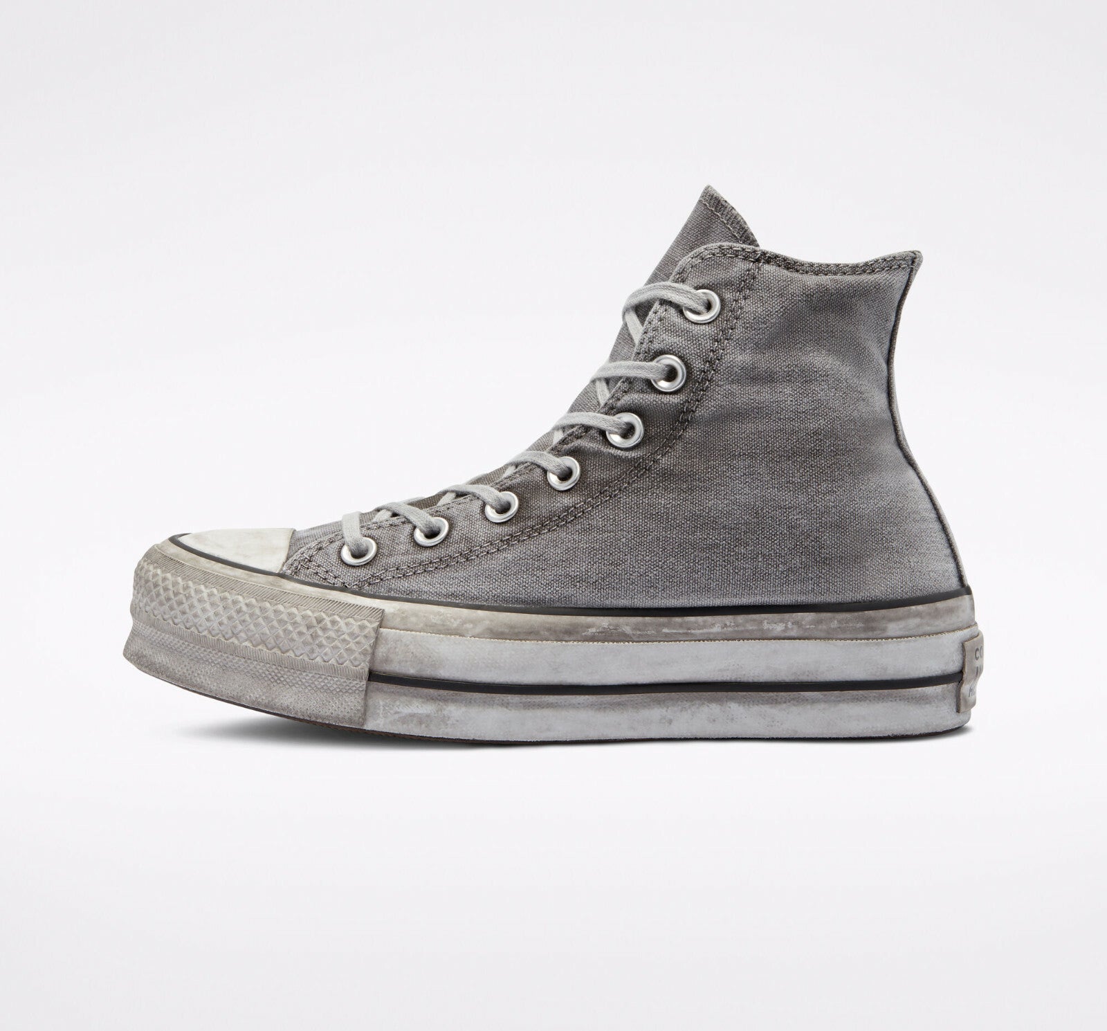  Converse Chuck Taylor All Star Platform Smoked Canvas High-Top Shoe Grey