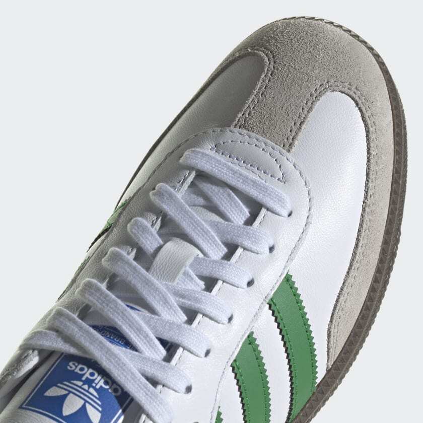 adidas Samba OG Shoes in White / Green / Gum 5 Trainers