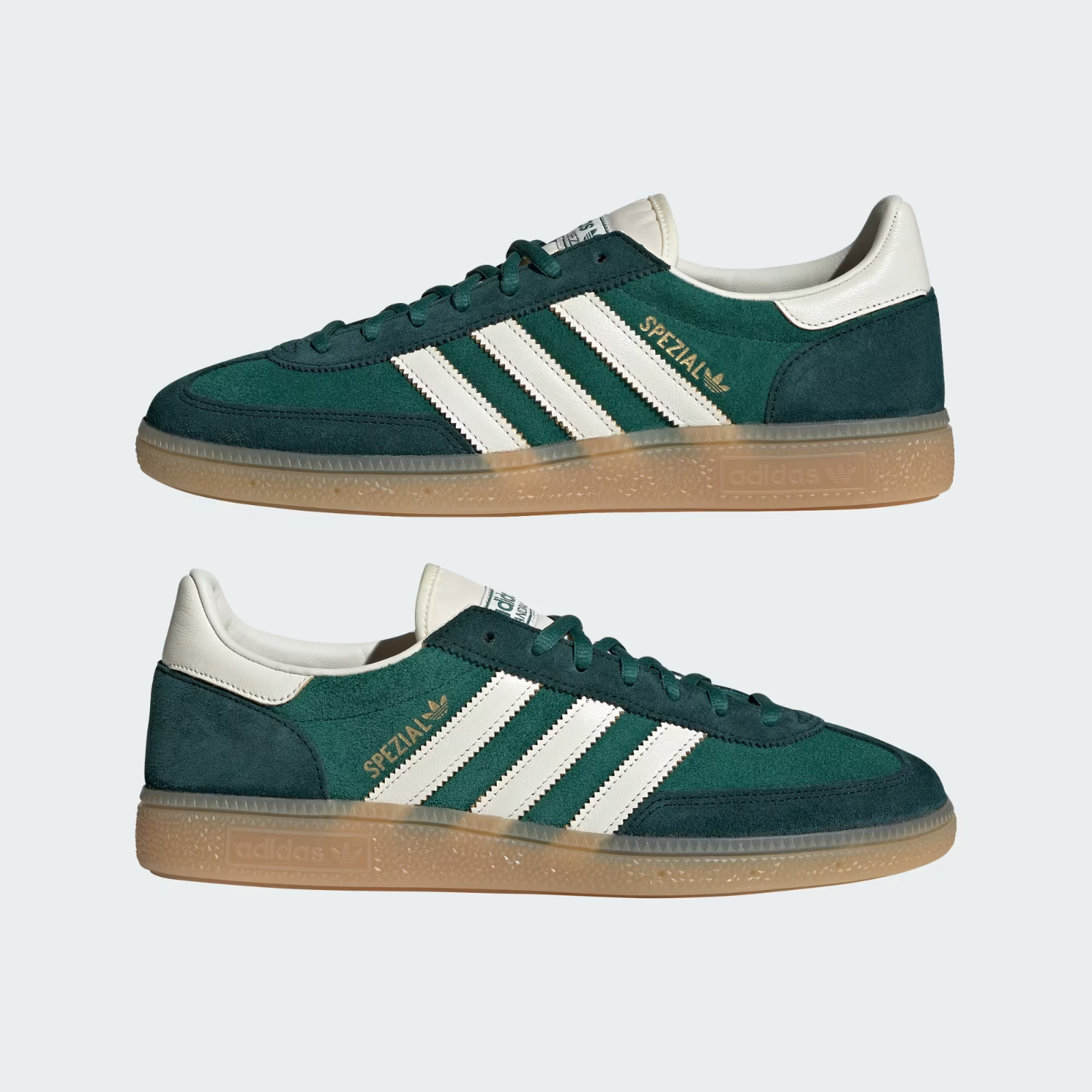 Adidas Handball Spezial Shoes in Collegiate Green/Off White/Aurora Ivy