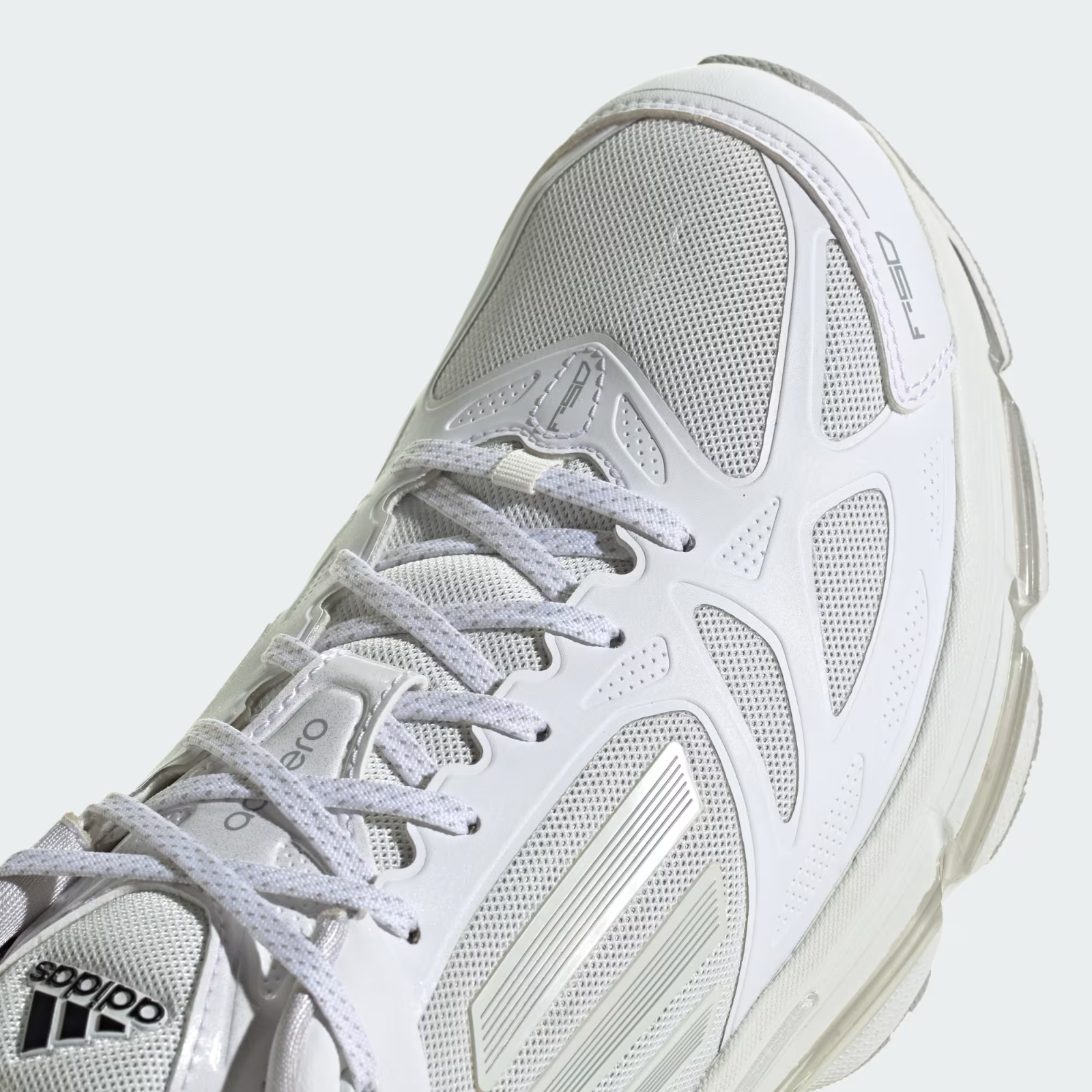 Adidas ADIZERO F50 Shoes in Cloud White/Zero Metalic/Crystal White
