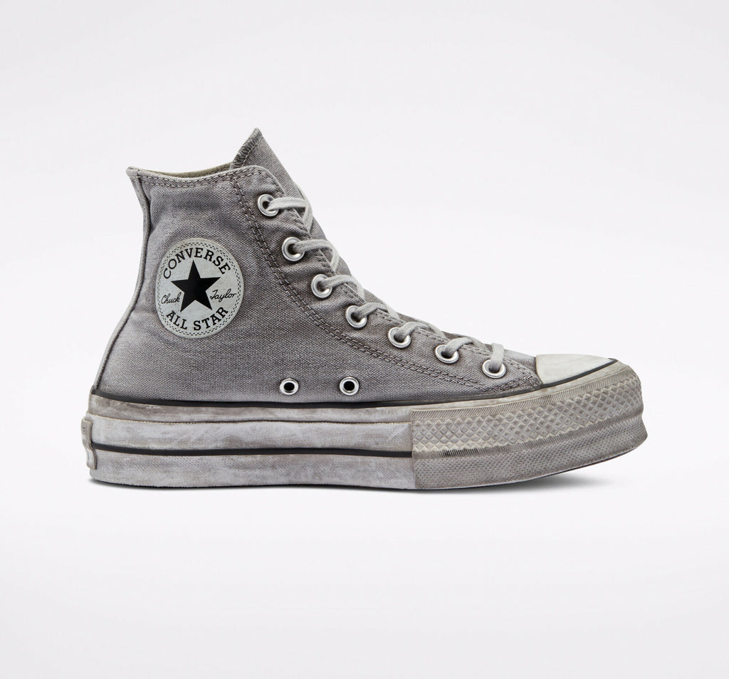  Converse Chuck Taylor All Star Platform Smoked Canvas High-Top Shoe Grey