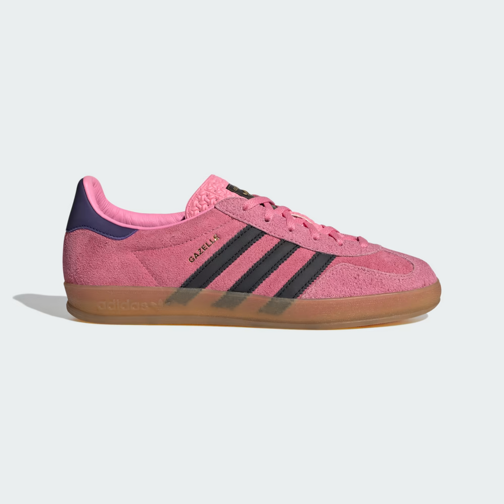adidas Gazelle Indoor Trainers in Bliss Pink/Core Black/Collegiate Purple Shoes
