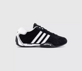 adidas Adiracer Lo Trainers Core Black White Silver Metallic and White