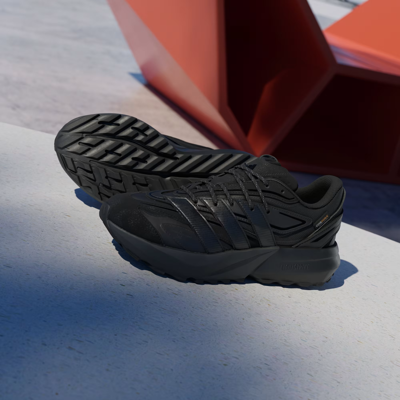 Adidas Lightblaze ATR Shoes in Black / Grey Trainers