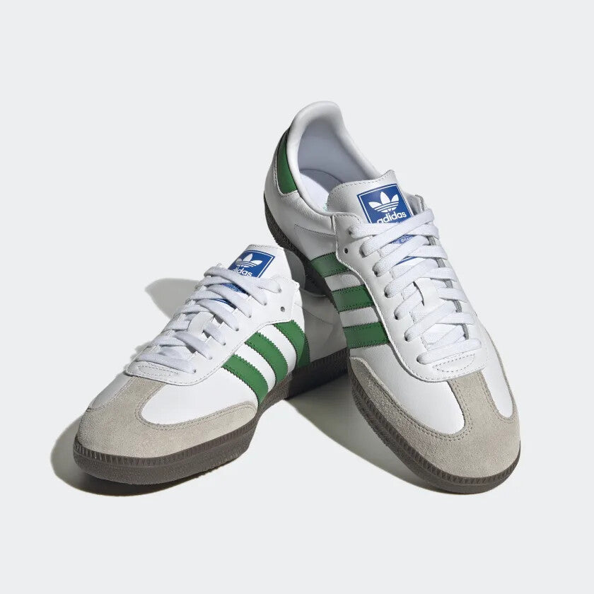 adidas Samba OG Shoes in White / Green / Gum 5 Trainers