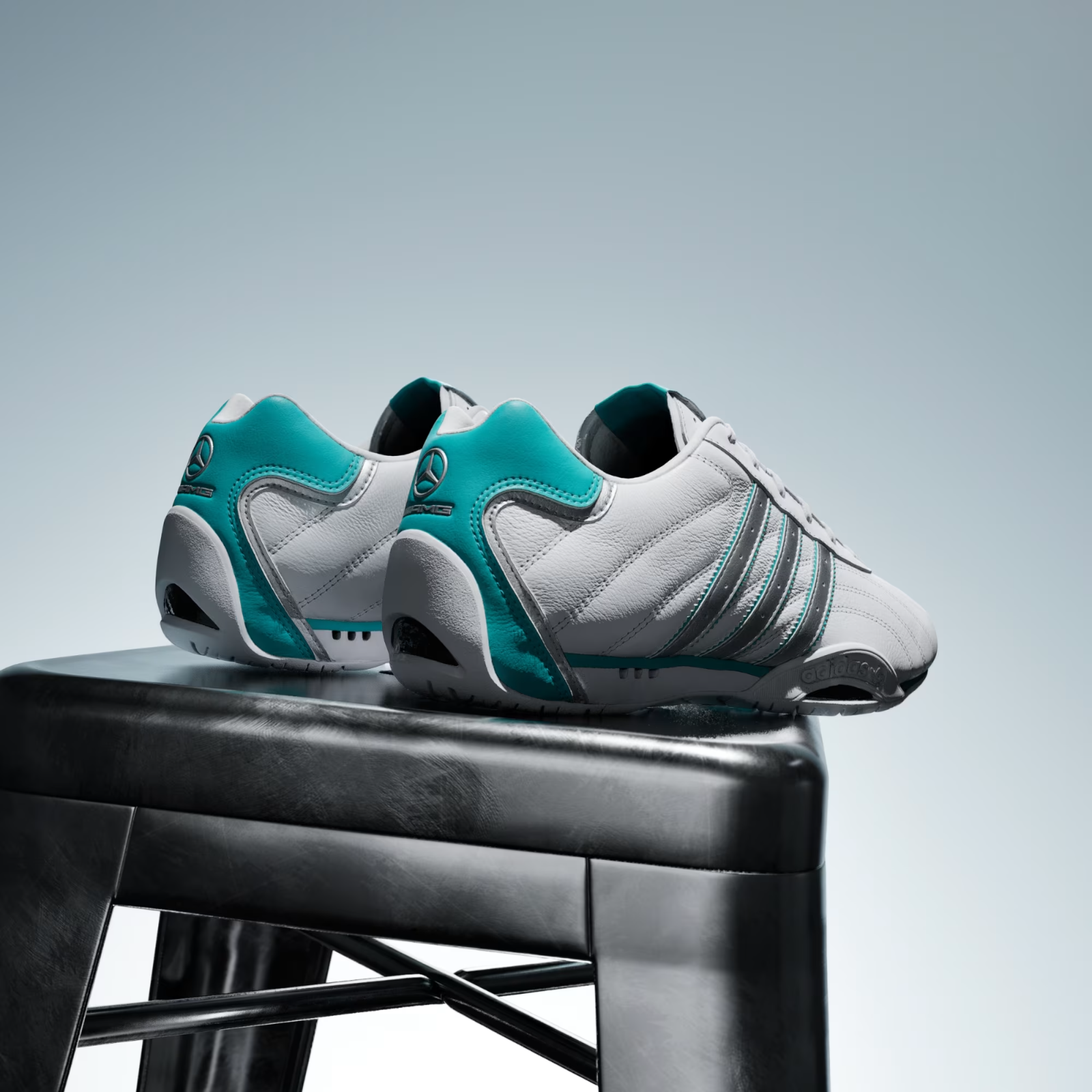 Adidas ADIRACER LO MERCEDES AMG PETRONAS F1 TEAM SHOES in Cloud White