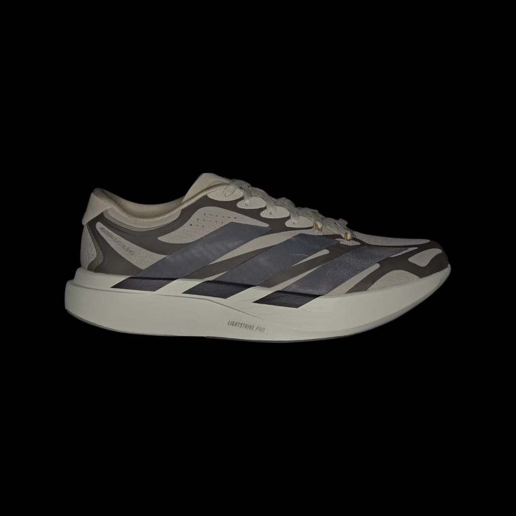 Adidas ADIZERO EVO SL EXO Shoes in Putty Grey/Utility Black/Iron Metallic