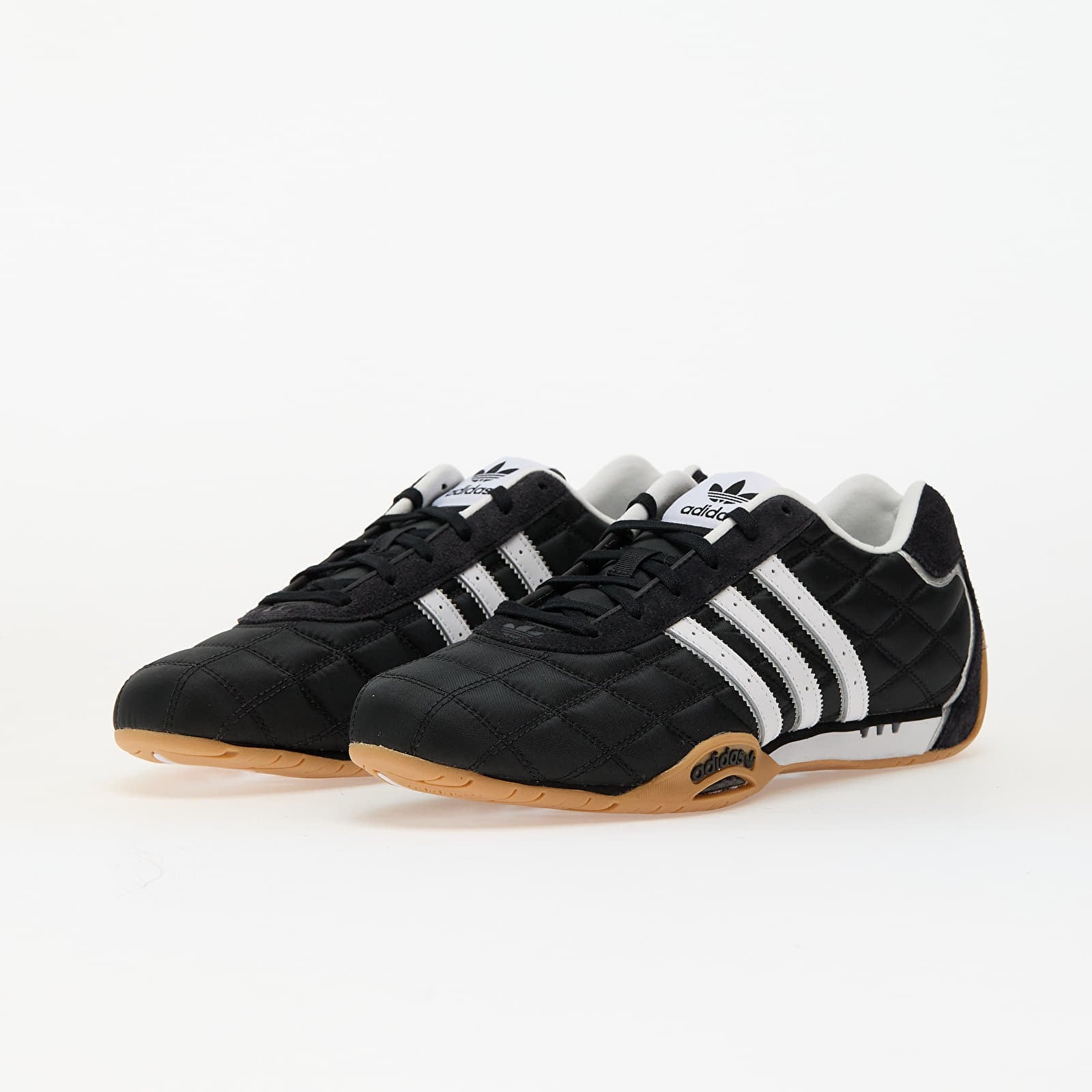 adidas Adiracer Lo Leather Trainers in Black / White / Gum