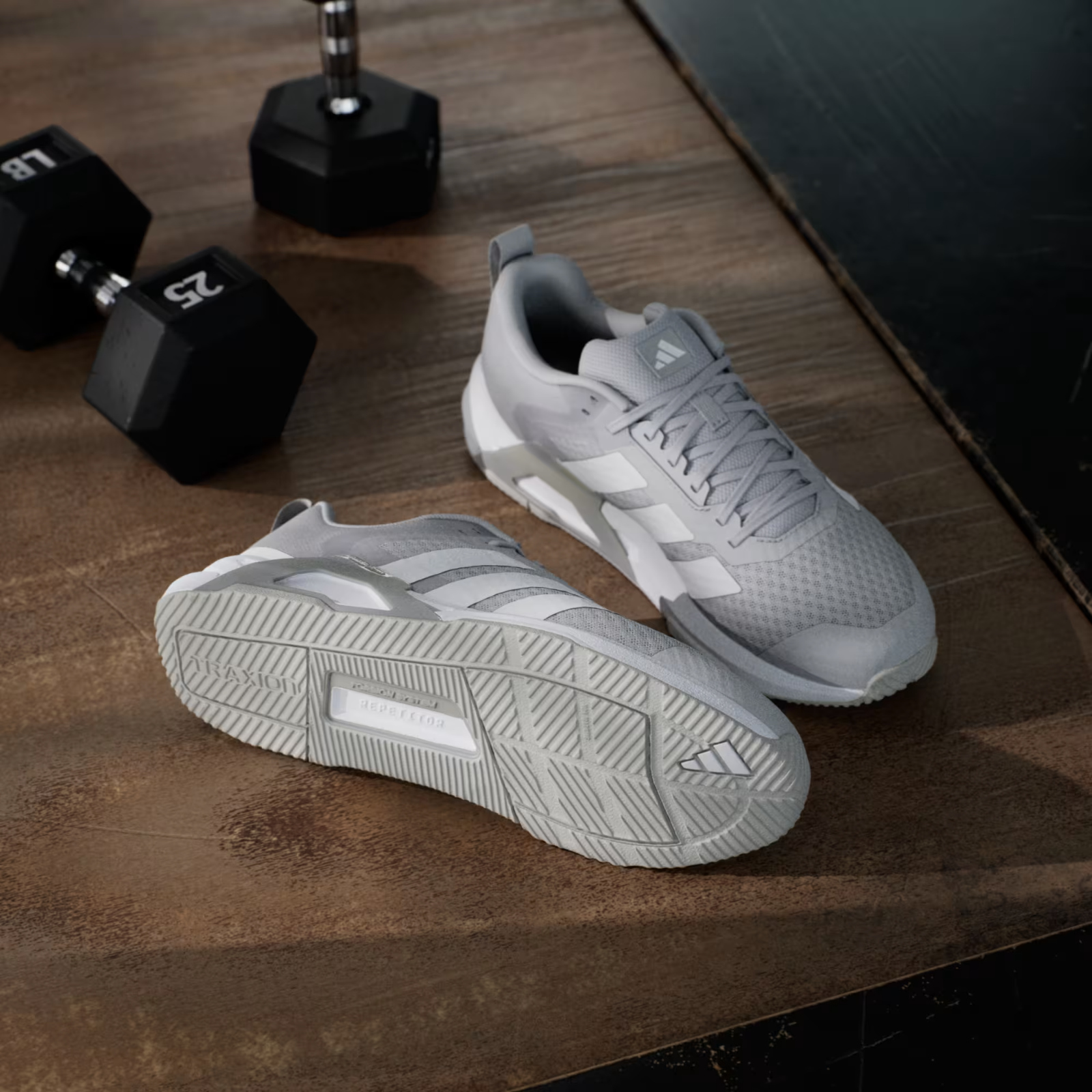 Adidas Gym & Training Dropset Control Trainer Shoes in Grey Two/Cloud White