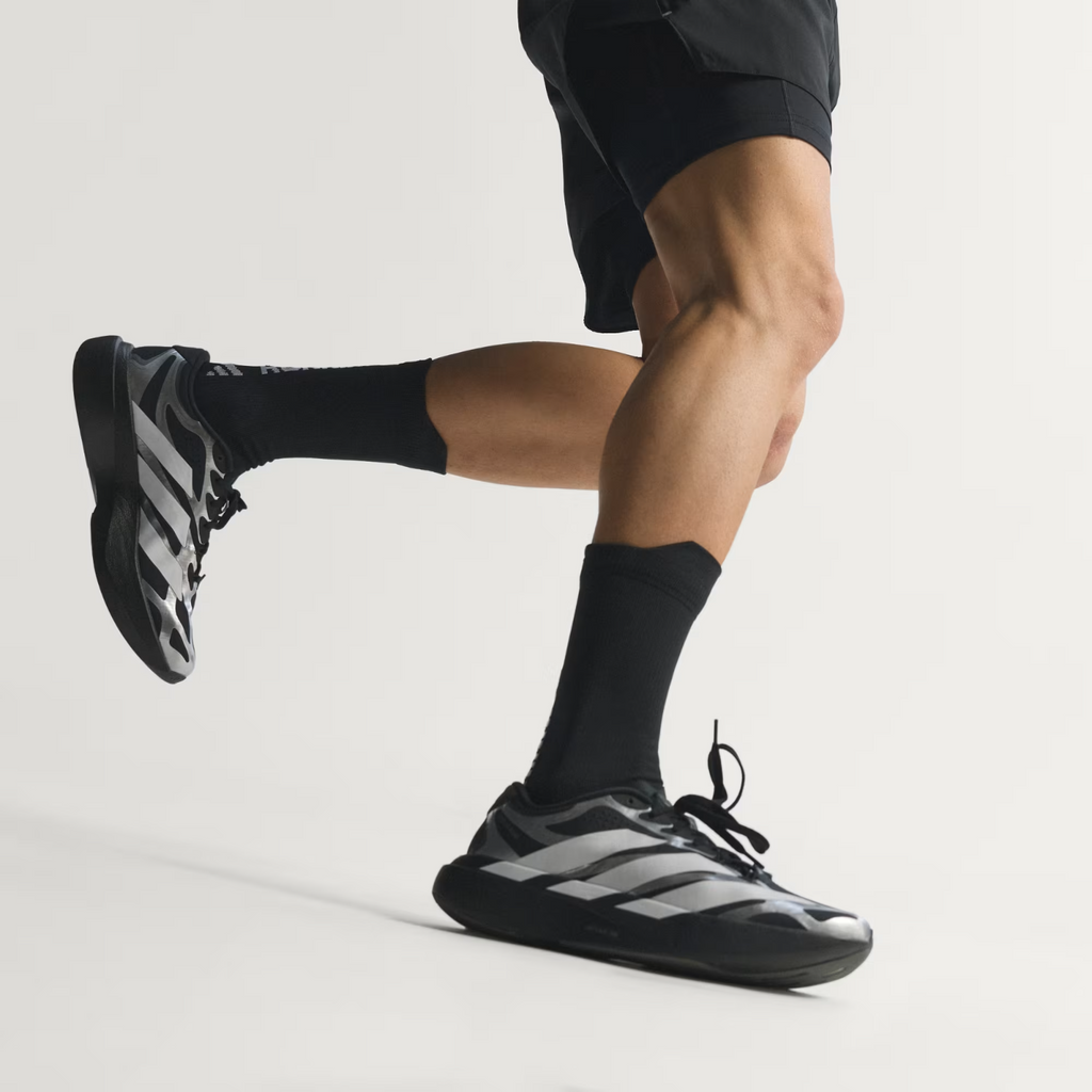 Adidas ADIZERO EVO SL EXO Shoes in Black/Cloud White/Iron Metallic