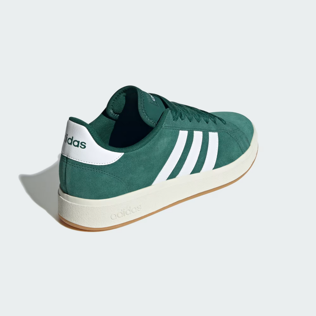Adidas Grand Court Base 00s Shoes in Collegiate Green / Cloud White / Gum