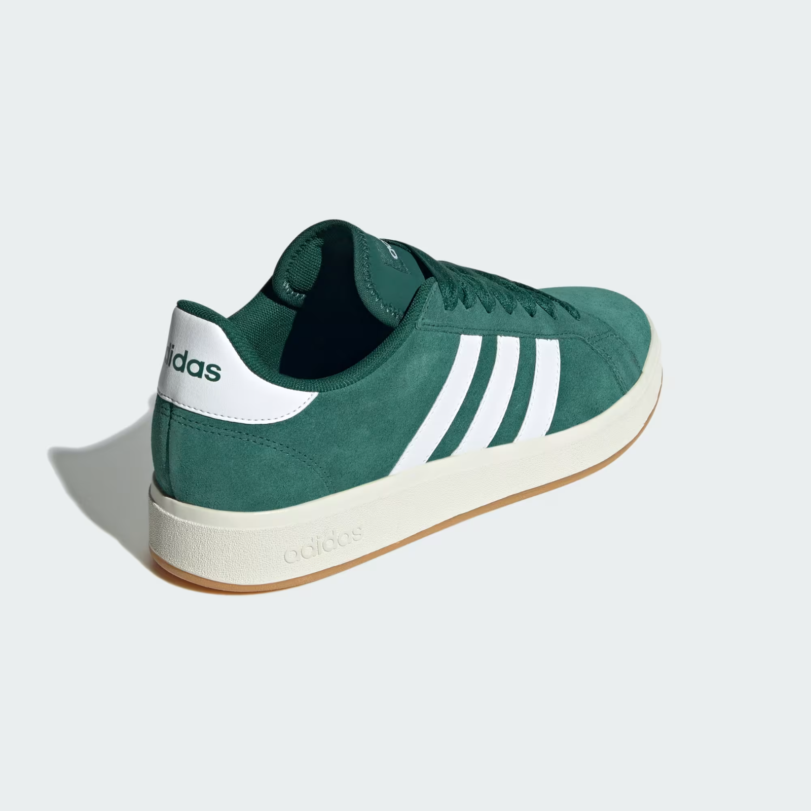Adidas Grand Court Base 00s Shoes in Collegiate Green / Cloud White / Gum