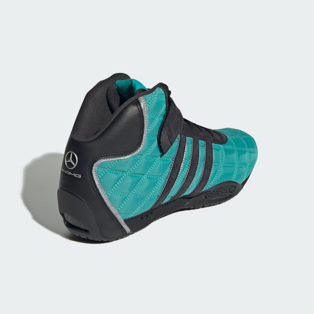 Adidas ADIRACER HI MERCEDES AMG PETRONAS F1 TEAM SHOES in Semi Mint Rush