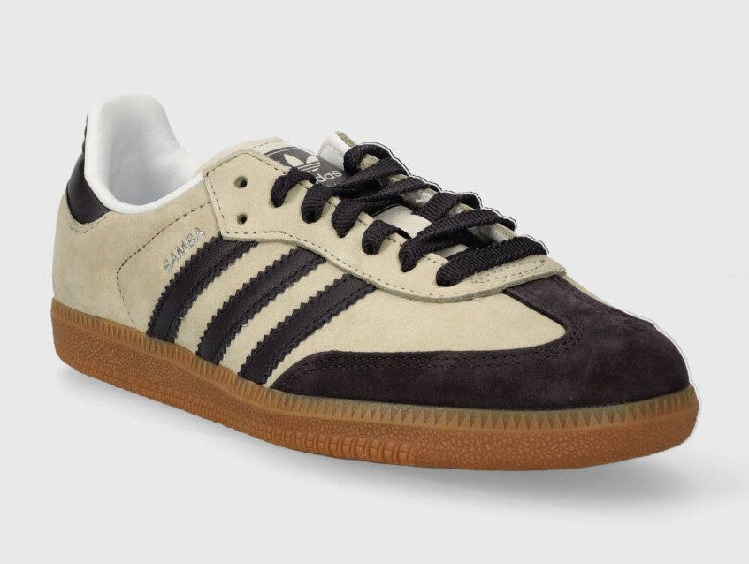 adidas Men's Originals Samba OG Shoes in Grey  /Aurora / Silver Metallic Trainer