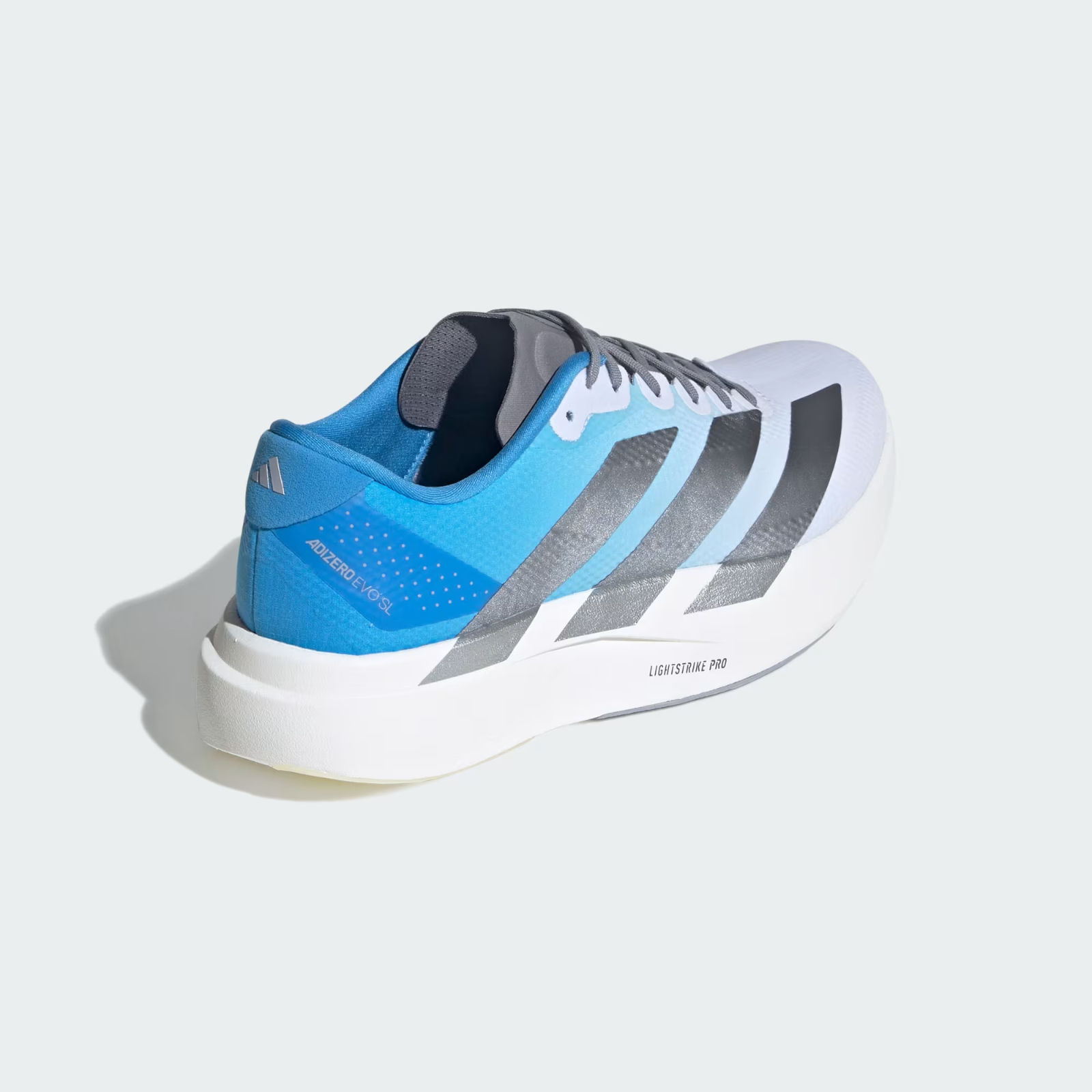 Adidas ADIZERO EVO SL Trainers in White and Blue Shoes