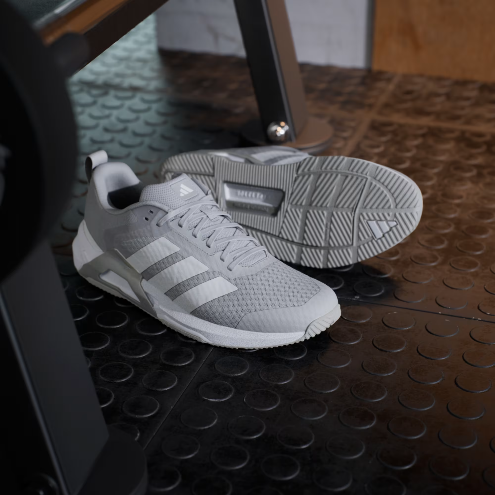 Adidas Gym & Training Dropset Control Trainer Shoes in Grey Two/Cloud White