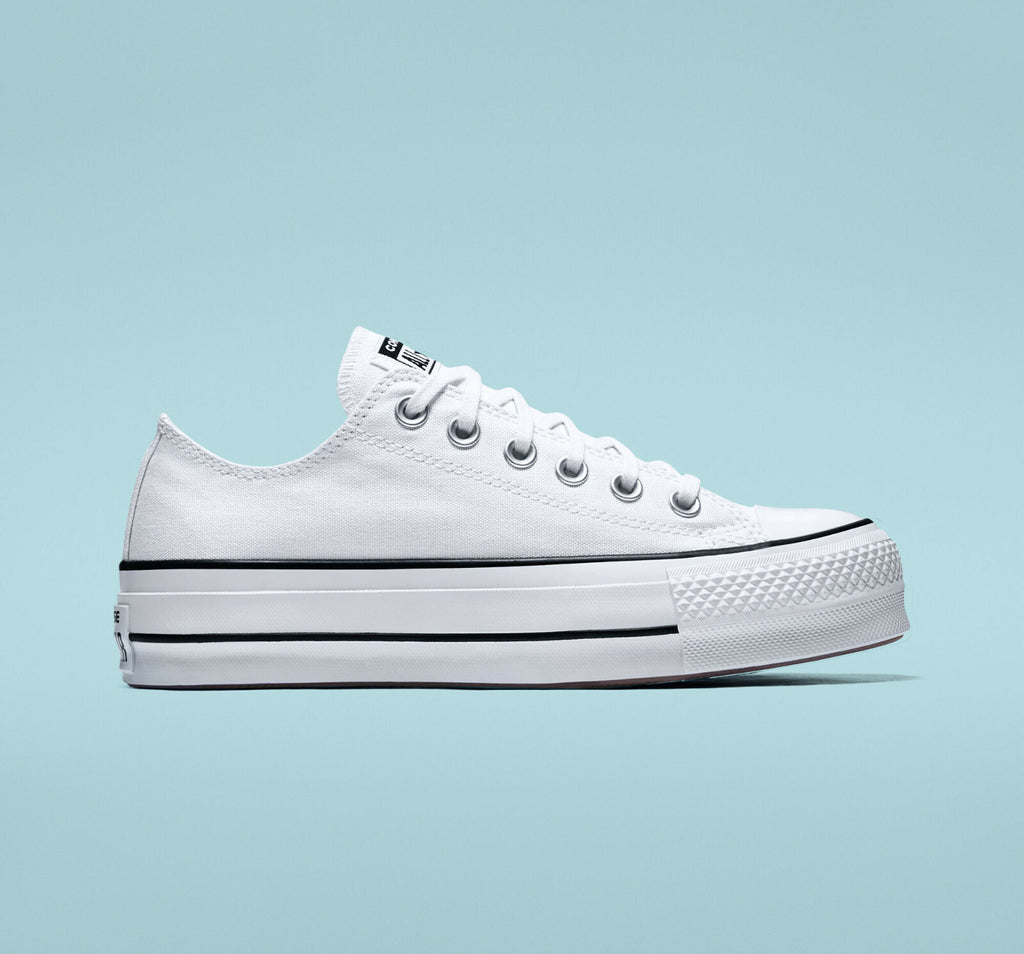  Converse Chuck Taylor All Star Platform Canvas Iconic Shoes White 