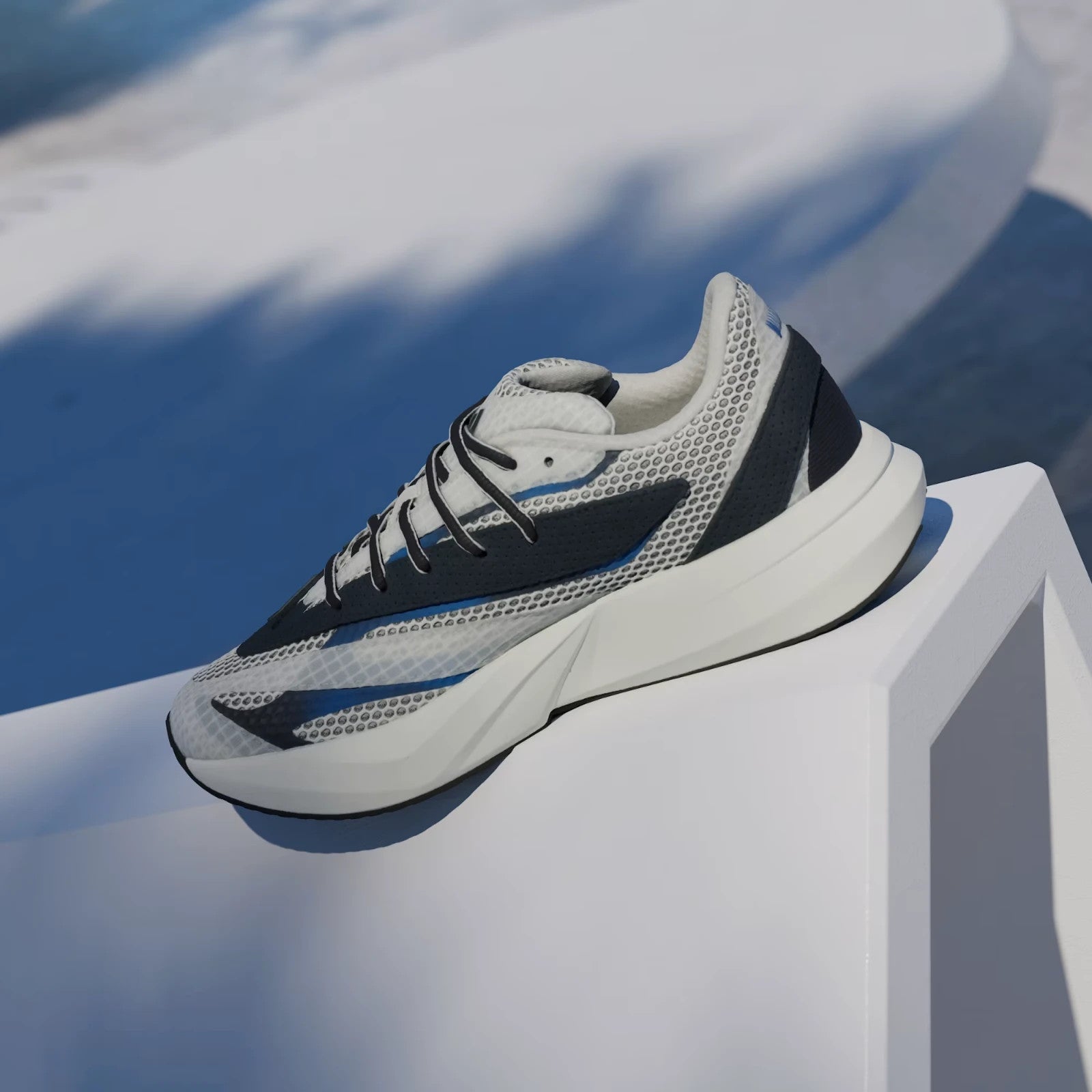 adidas Men's LIGHTBLAZE Ultra-light Comfort Shoes Off White / Bright Royal