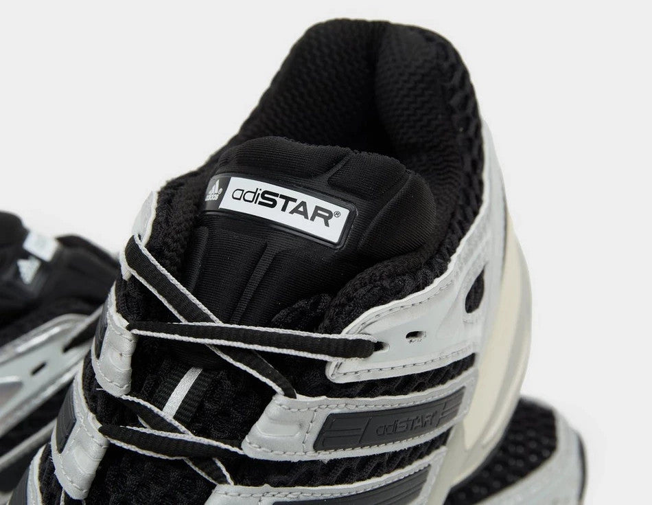 adidas Originals Adistar Control 5 Shoes in Black and Metallic Silver