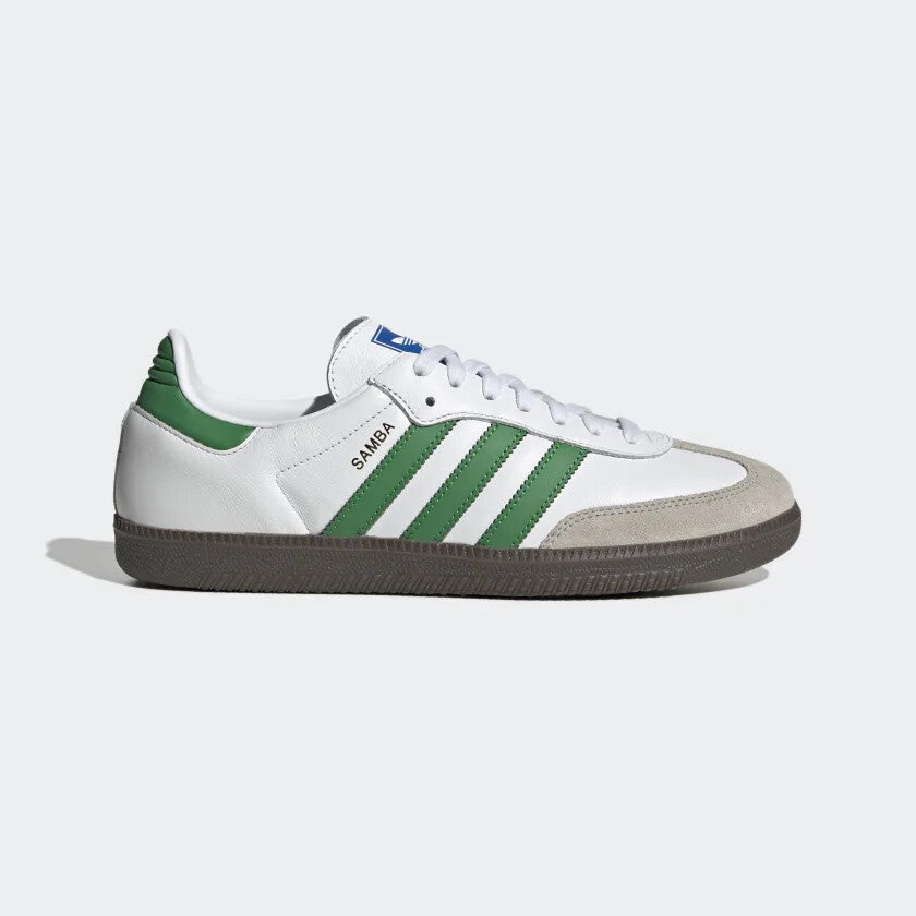 adidas Samba OG Shoes in White / Green / Gum 5 Trainers