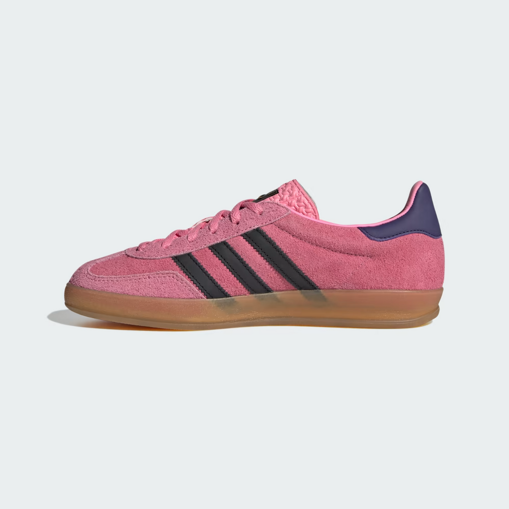 adidas Gazelle Indoor Trainers in Bliss Pink/Core Black/Collegiate Purple Shoes