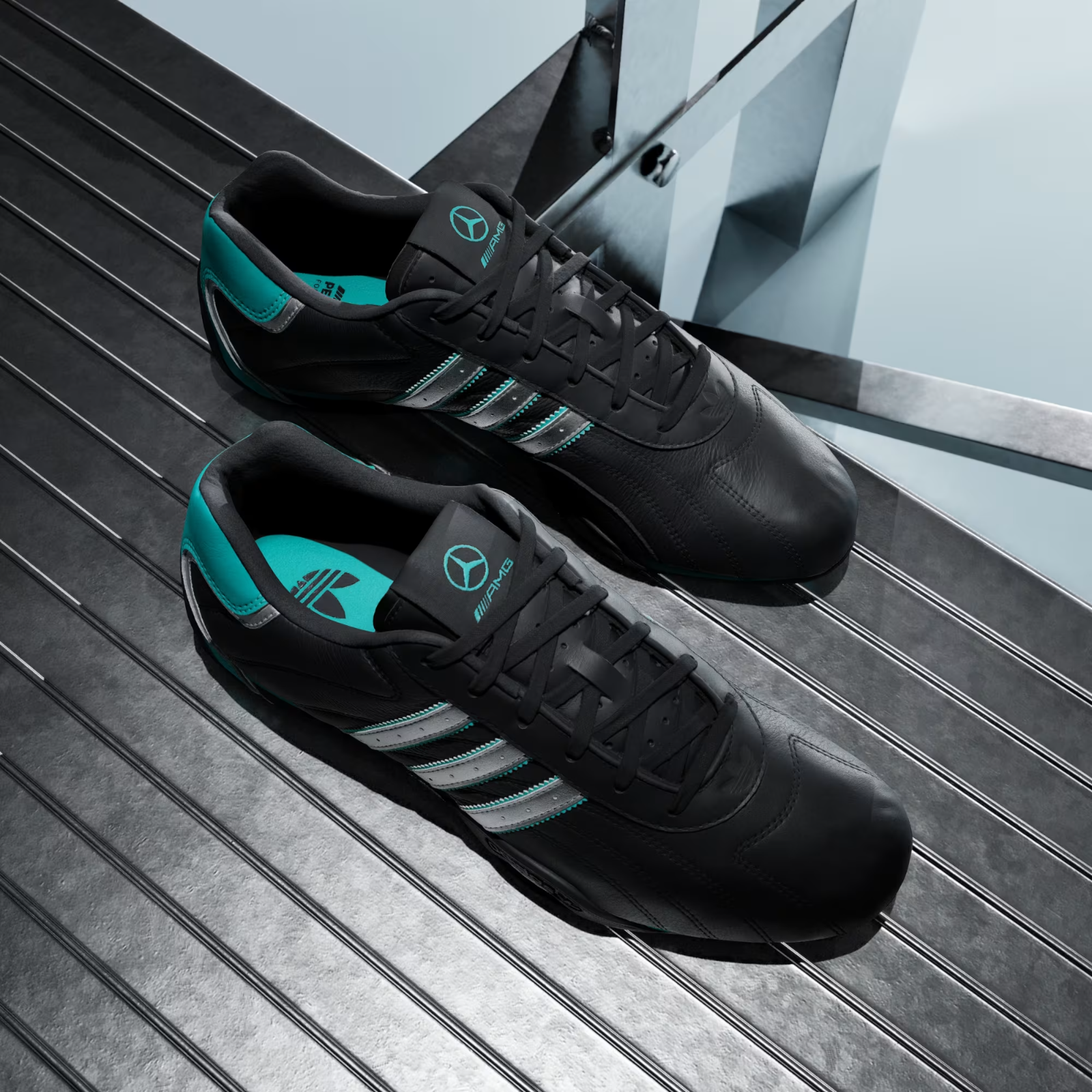 Adidas ADIRACER LO MERCEDES AMG PETRONAS F1 TEAM SHOES in Black