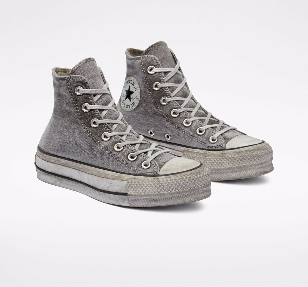  Converse Chuck Taylor All Star Platform Smoked Canvas High-Top Shoe Grey