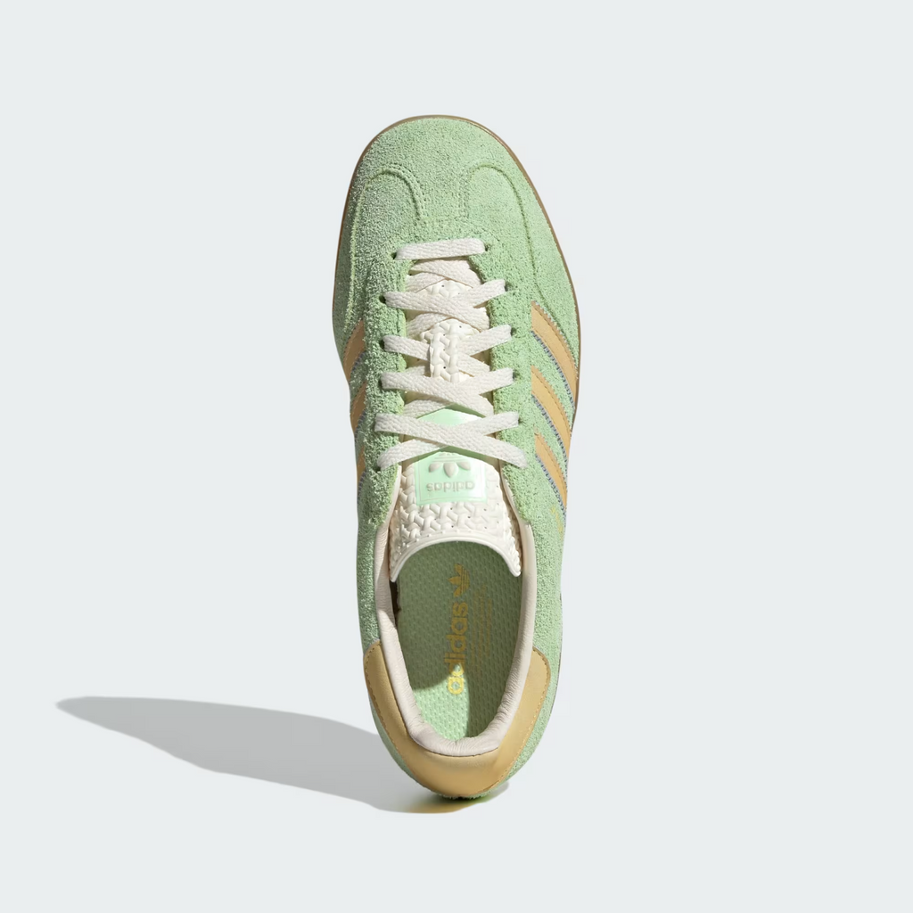 adidas Originals Gazelle Indoor Shoes in Semi Green Spark / Almost Yellow
