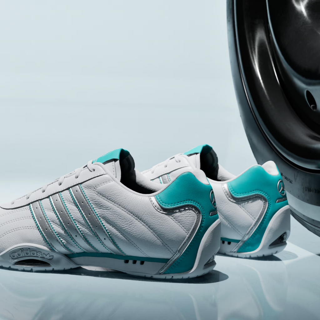 Adidas ADIRACER LO MERCEDES AMG PETRONAS F1 TEAM SHOES in Cloud White