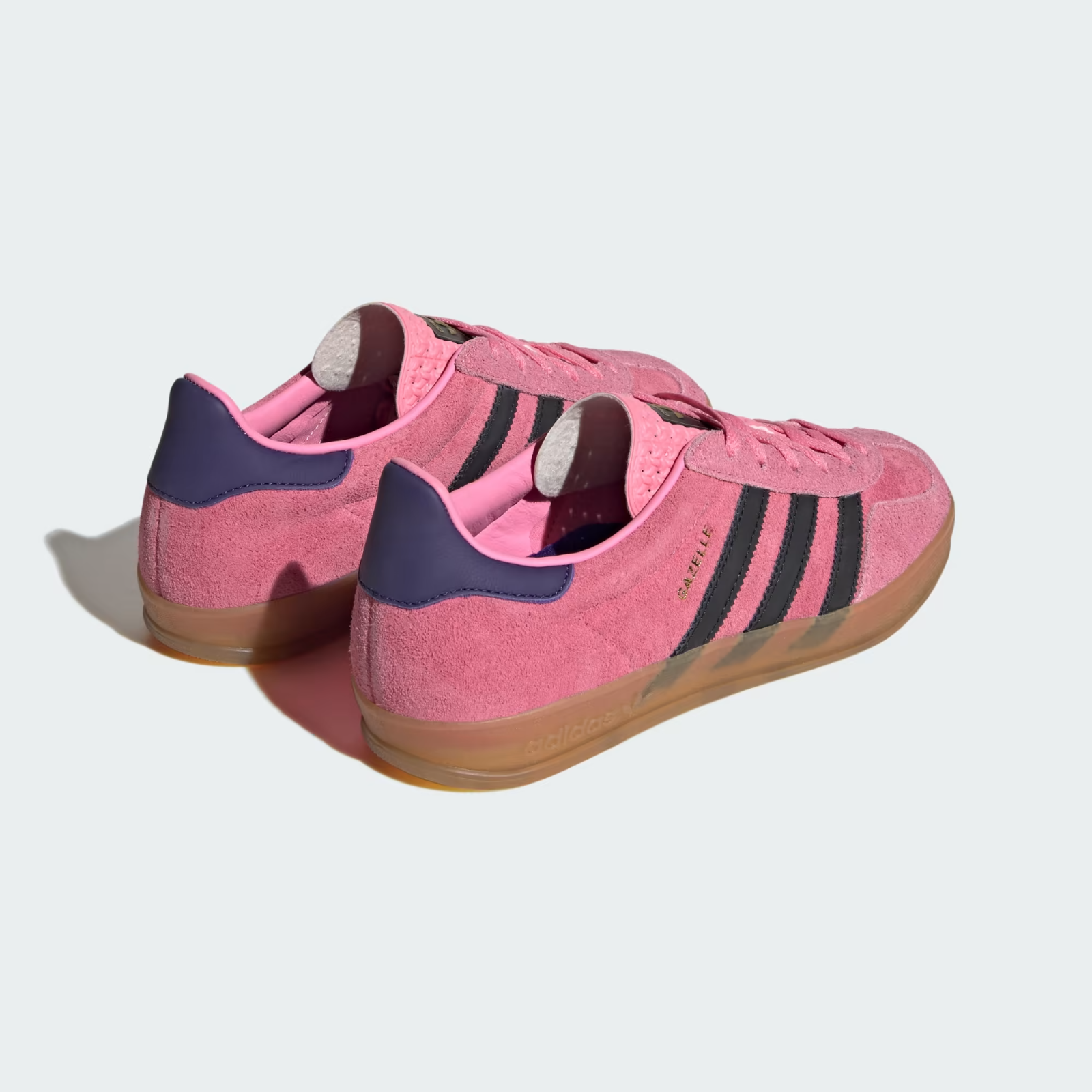 adidas Gazelle Indoor Trainers in Bliss Pink/Core Black/Collegiate Purple Shoes