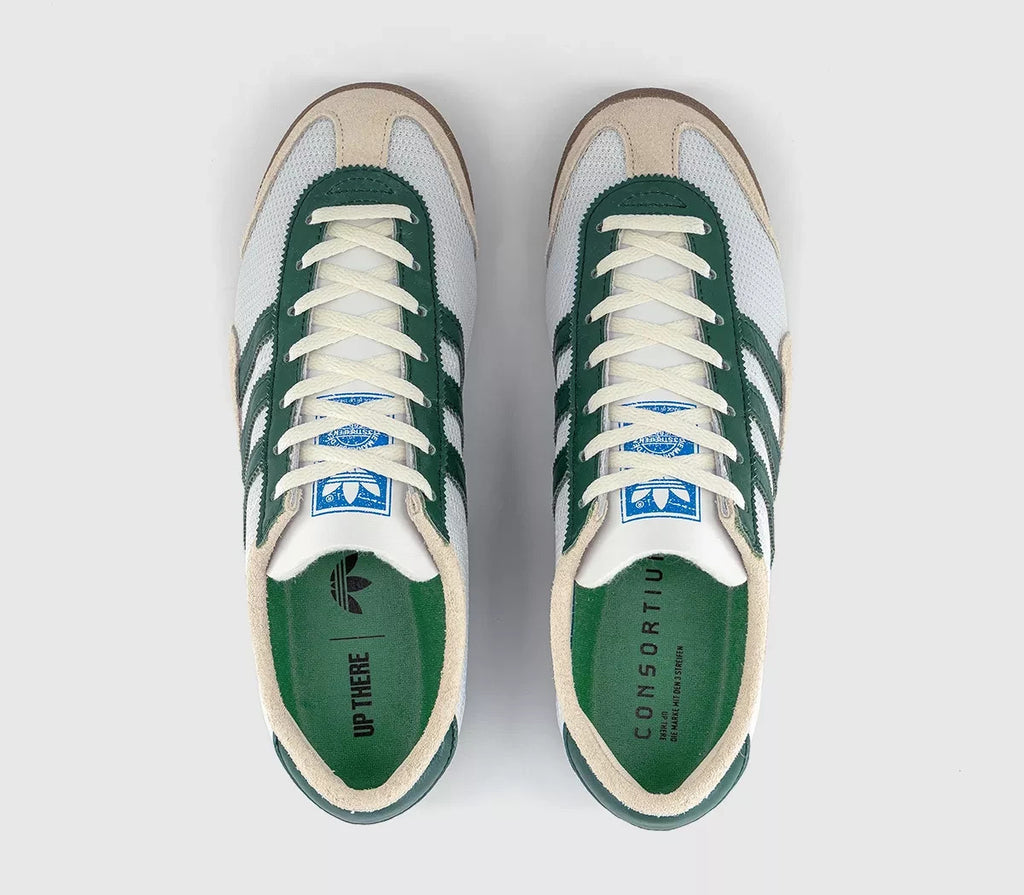 adidas Melbourne Trainers Up There White Dark Green Off White