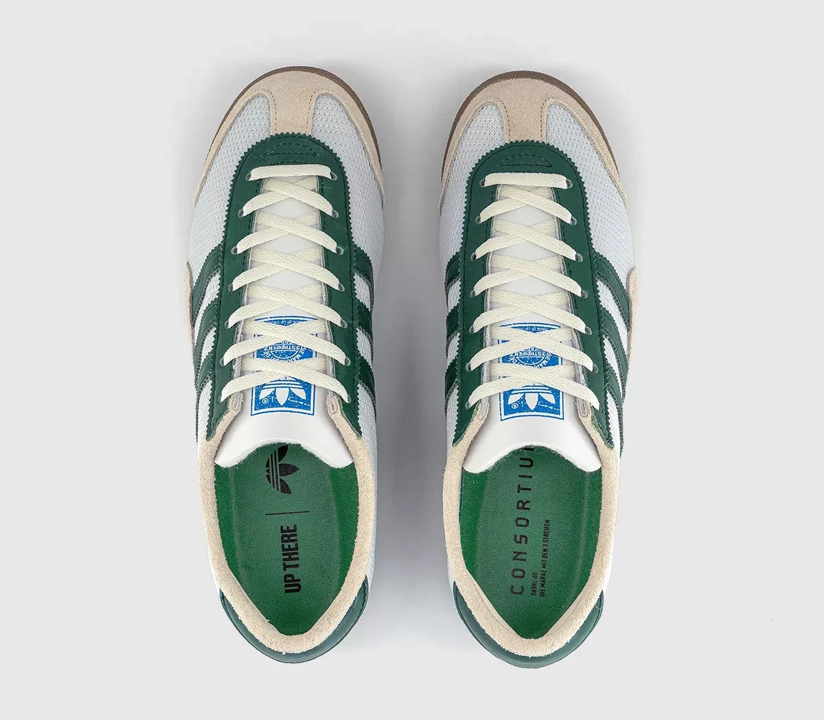 adidas Melbourne Trainers Up There White Dark Green Off White