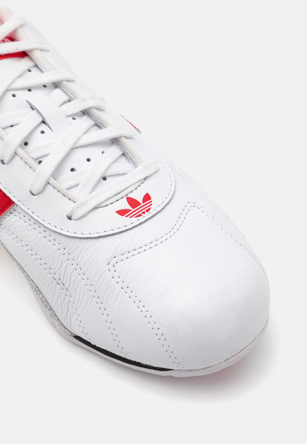 adidas Adiracer Lo Leather Trainers in White and Red