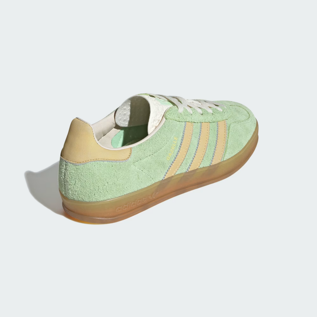 adidas Originals Gazelle Indoor Shoes in Semi Green Spark / Almost Yellow