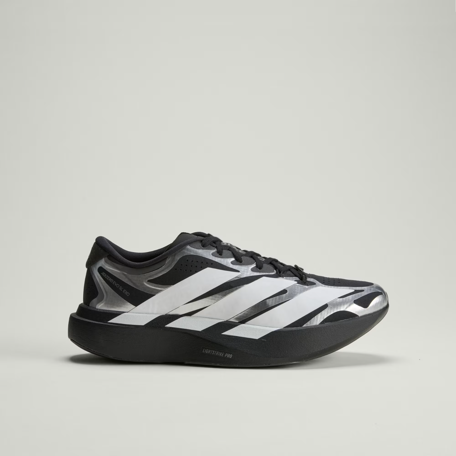 Adidas ADIZERO EVO SL EXO Shoes in Black/Cloud White/Iron Metallic