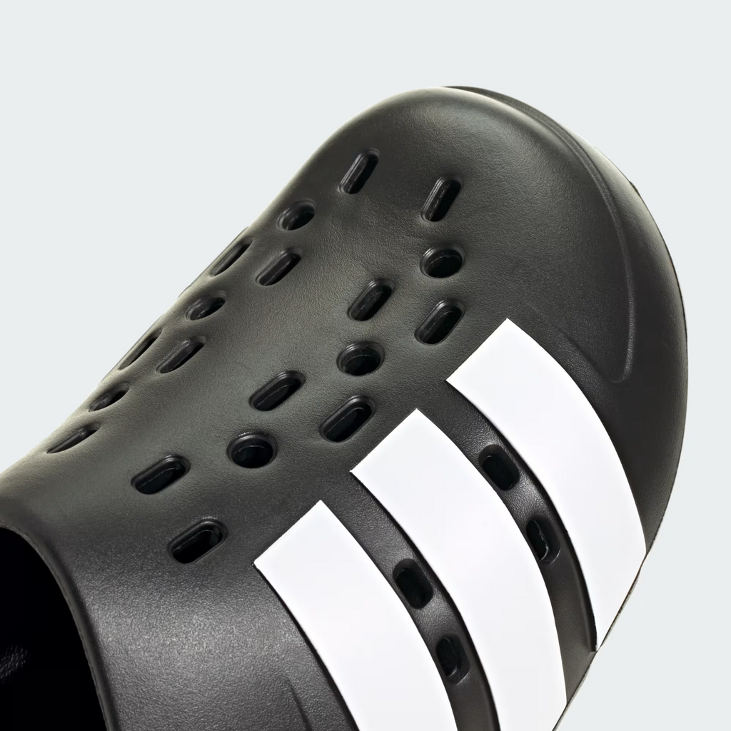 adidas Adilette Clog 2.0 in Black and White