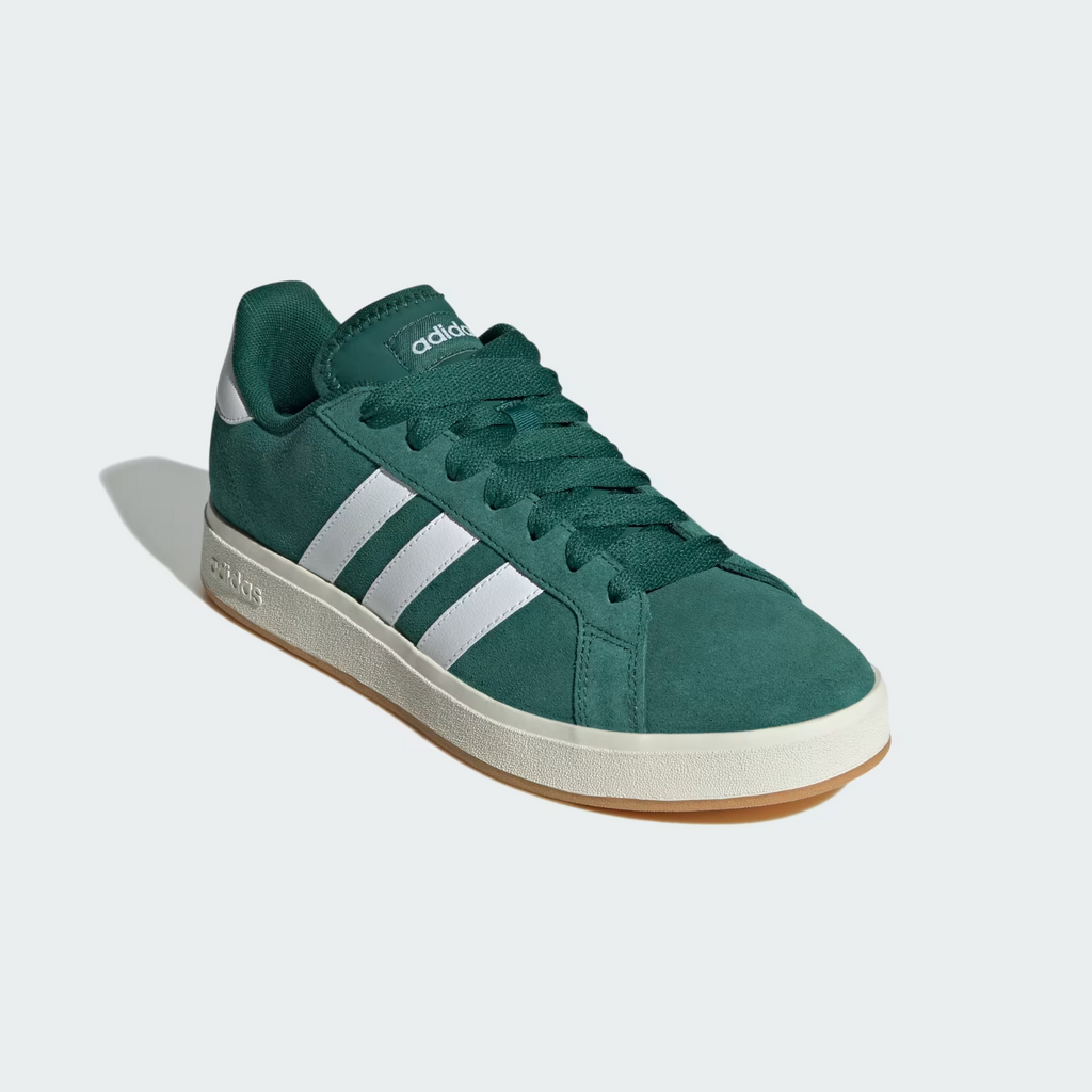 Adidas Grand Court Base 00s Shoes in Collegiate Green / Cloud White / Gum