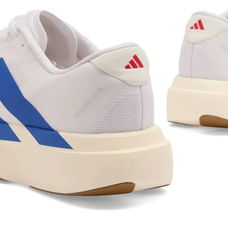 Adidas Adizero Evo SL Shoes in White and Blue