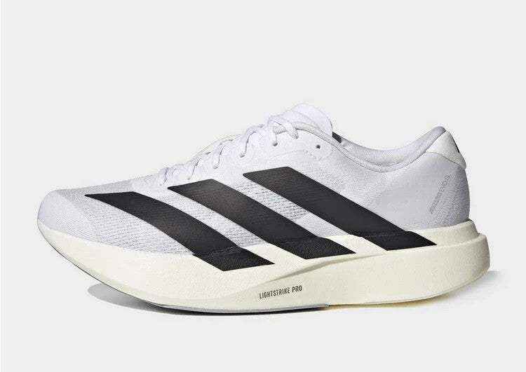 Adidas Adizero Evo SL Shoes in Cloud White and Core Black