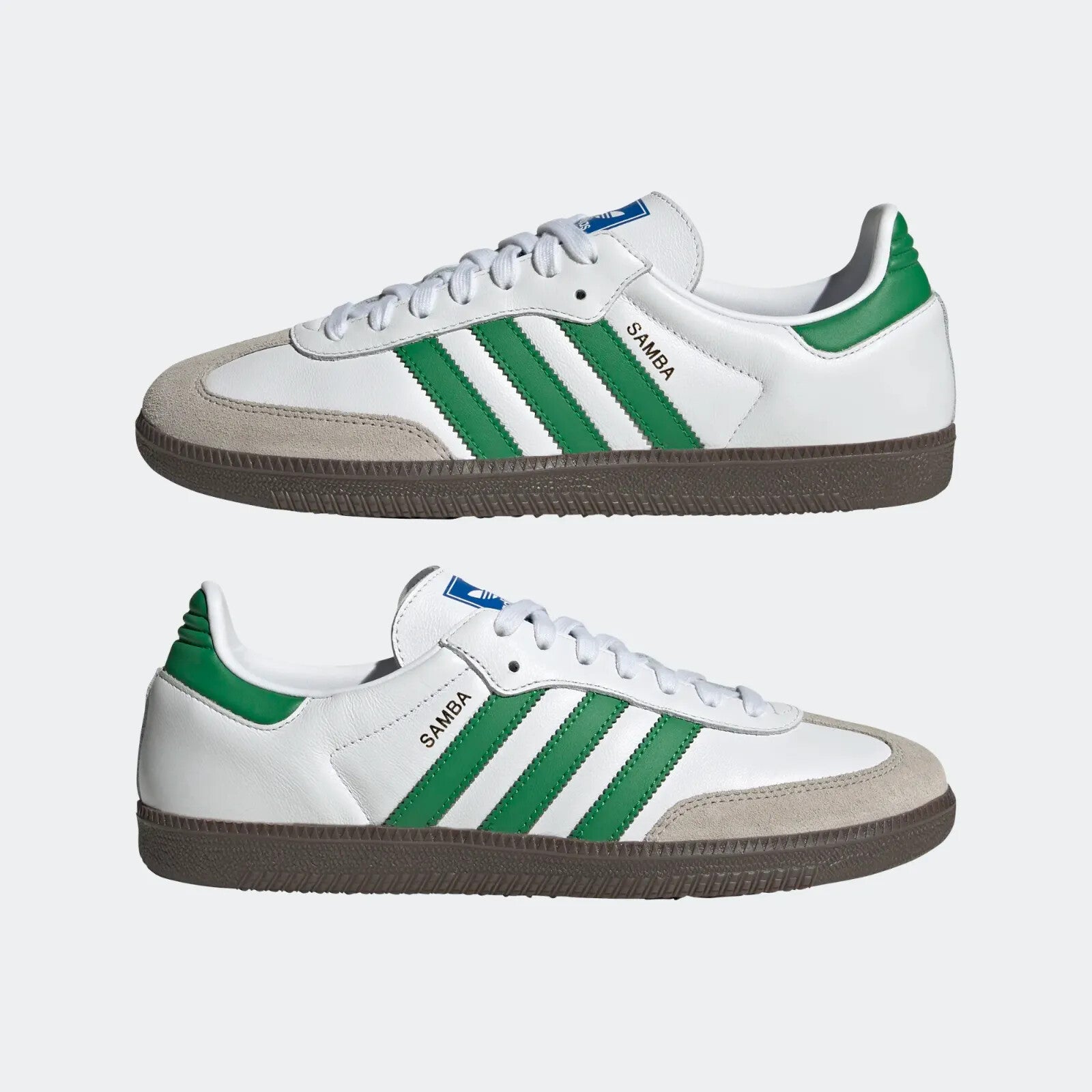adidas Samba OG Shoes in White / Green / Gum 5 Trainers