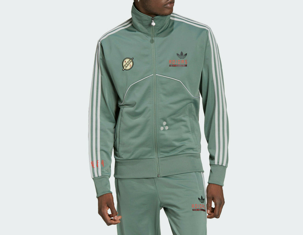 adidas Originals Mens Boba Fett Firebird Classic Track Top Green