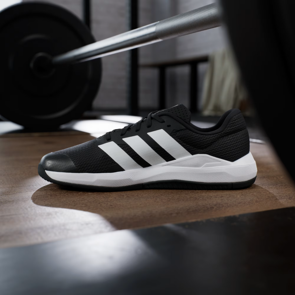 Adidas Gym & Training Dropset Base Trainer Shoes in Black and White