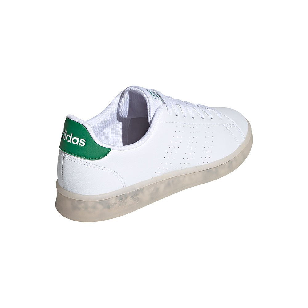 adidas Advantage Eco Shoes in White and Green UK 12